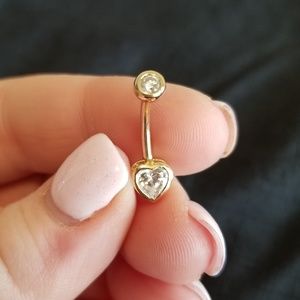 Solid 14k gold belly ring